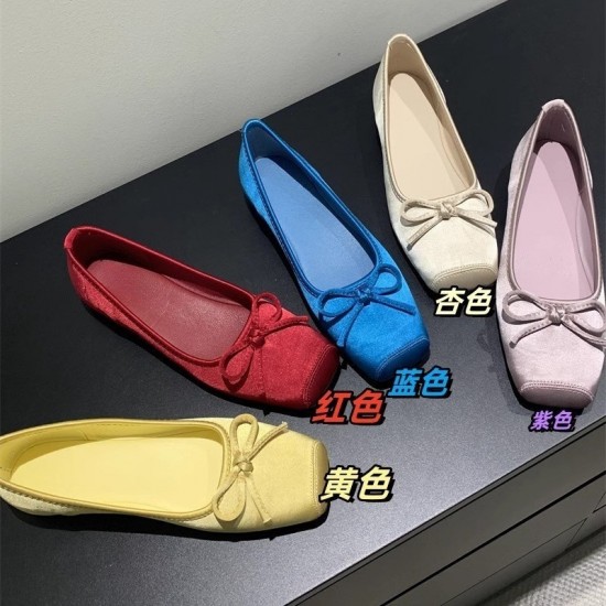 Women's slippers, new summer outdoor style, bow-tie, French-style, gentle, fairy-like, evening-style, kitten-heeled slippers.