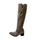 Long boots: New autumn 2025 styles, pointed toe, block heels, slimming, stacked boots, two-way, belt buckle, retro high-tops