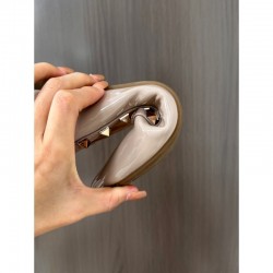 Women's new retro, versatile ballet high heels, block heels, cross-strap, hollow, casual closed-toe sandals.