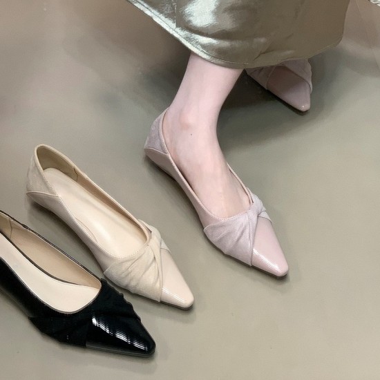 2025 new French design and elegant style Women's flat-toe shoes, gentle patchwork commuter shoes; French-style flat-toe slip-on slip-on mules for summer women; open-toe platform sandals for women, 2024 new summer high-heeled, thick-heeled, fairy-style Rom