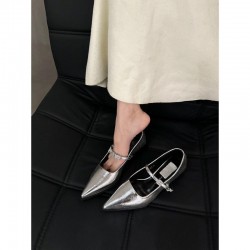 New Chinese-style, skirt-matching, closed-toed, half-slipper, fairy shoes for outdoor wear, 2024 summer low-heeled Mary Jane sandals.