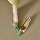 French evening-style pumps for women, new Korean-style retro grandma shoes for spring and autumn, flat slip-on shoes.