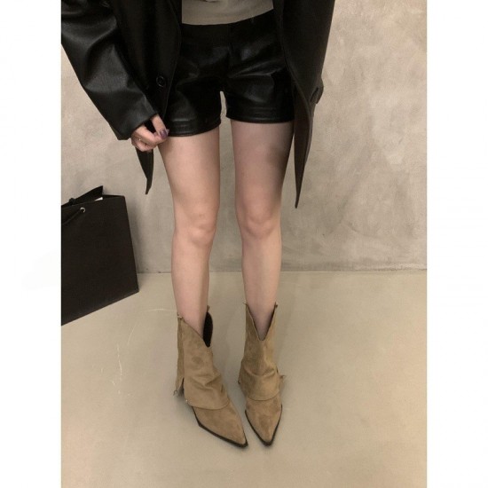 European women's shoes, 2023 autumn single-strap leopard print square-toed flats, European-made shallow-cut single shoes for women.