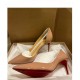Nude High Heels for Women, Fall 2024 New Red-Sole Side Hollow Pointed Toe, Sexy and Versatile Professional Stiletto Shoes