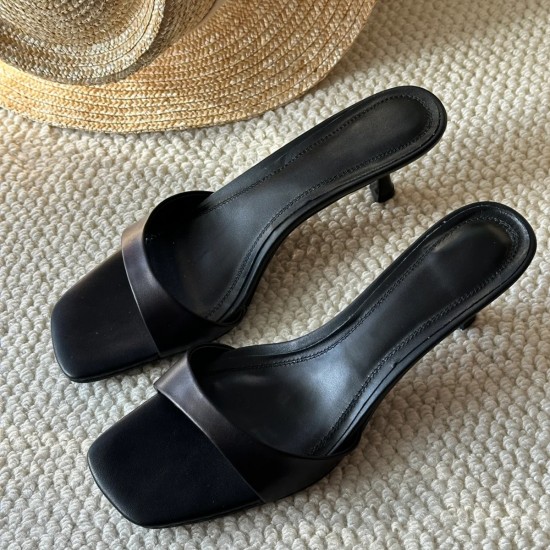 Women's nude high heels, soft leather stilettos, pointed toes, soft soles, French-style shoes with a gentle skirt-matching effect.