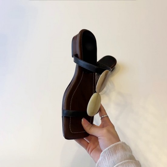 Women's nude pointed-toe bow-tie pumps, spring slip-on sandals.