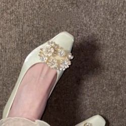 French apricot pointed-toe sandals, closed-toe, fairy-style shoes, 2025 spring/summer elegant, ladylike black slip-ons.