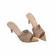 Women's high heels (Spring 2024 new style), embroidered stilettos, champagne gold embroidered high-heeled sandals