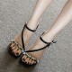 French square-toed, bow-knot, block-heeled, closed-toe sandals for women, 2025 summer pumps.