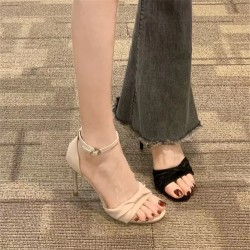 Thick-heeled pointed-toe trouser boots, street-ready short boots for women, spring and autumn 2025 new models, brown western-style skinny boots.