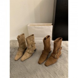 French retro low-heeled block-heeled bow Mary Janes Women's Spring/Autumn 2023 New Patent Leather Pumps