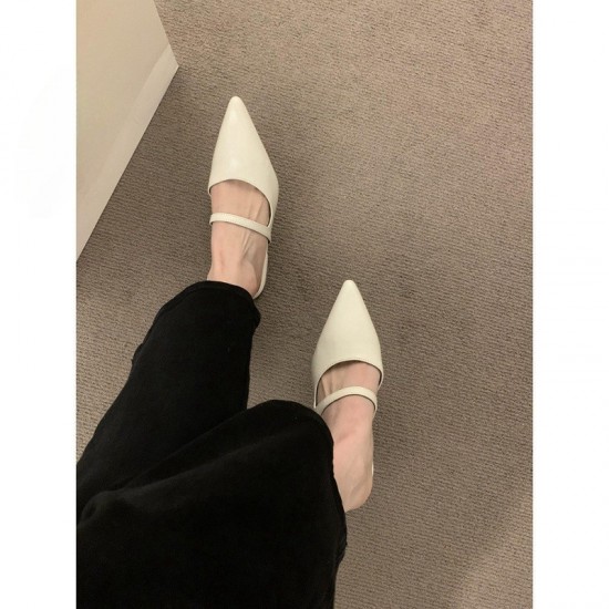 French-style silver Mary Jane high heels, retro square-toed, strappy, closed-toe block-heeled sandals.